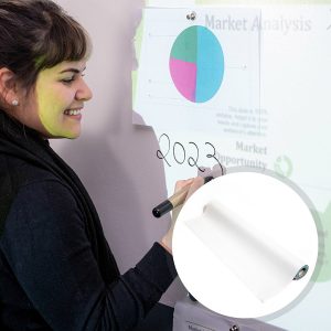 Magnetic projector screen whiteboard wallpaper