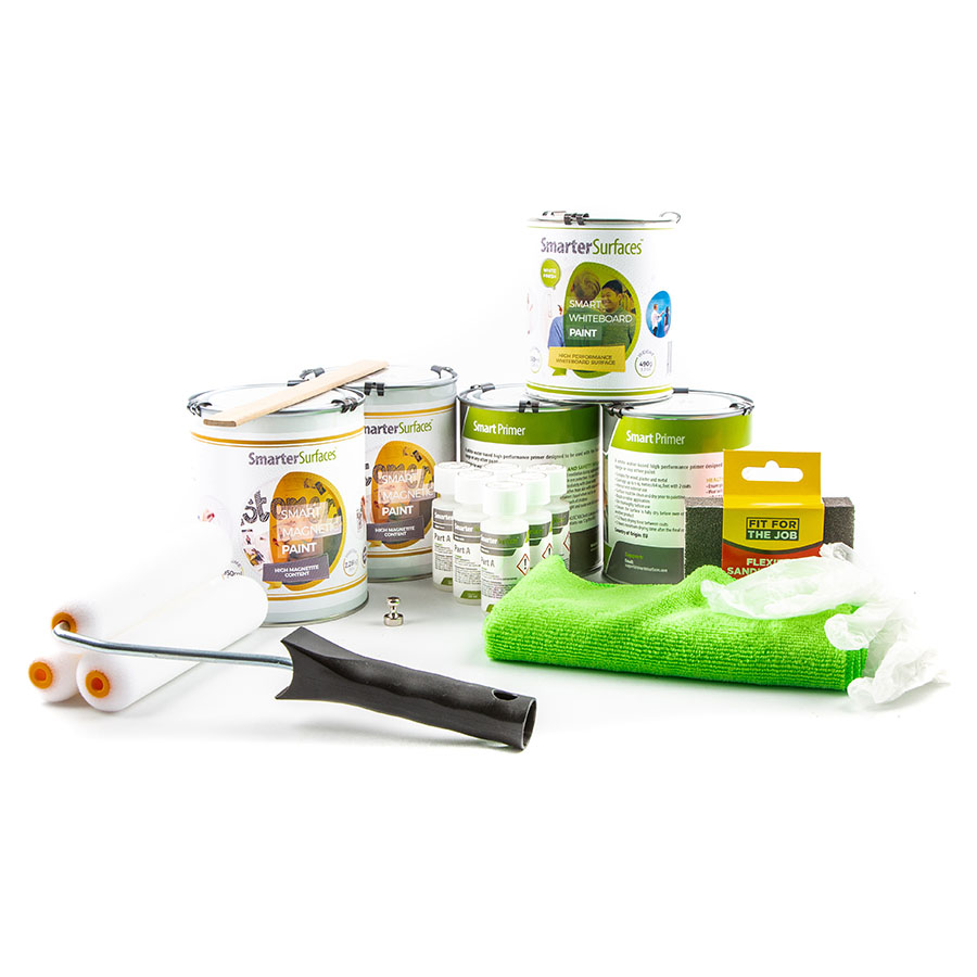 Magnetic whiteboard paint white full kit Magnetic whiteboard paint white full kit