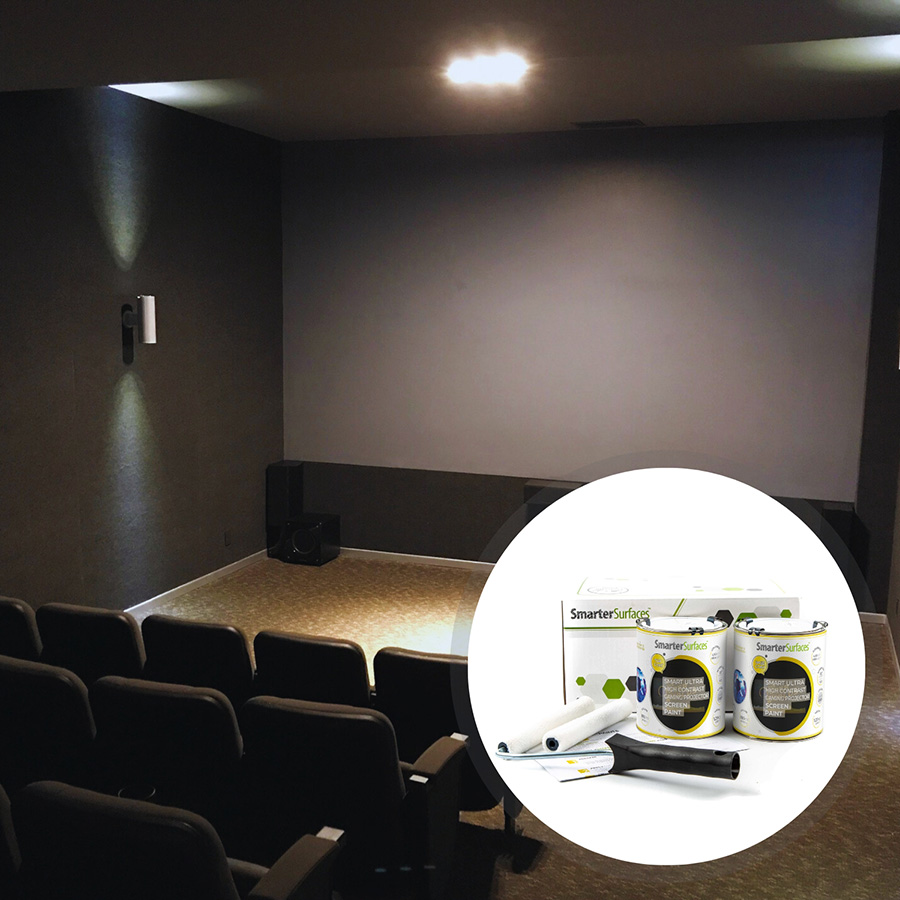 Ultra high contrast projector screen paint